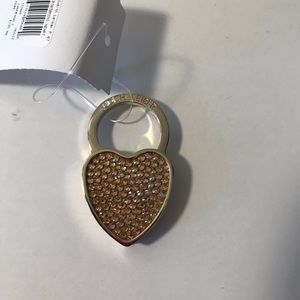 Judith Leiber crystal heart keyring